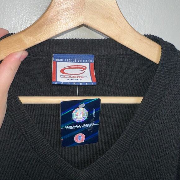 Deadstock Vintage Florida State Seminoles V-Neck Sweater Vest Black 2XL NWT - Picture 3 of 5